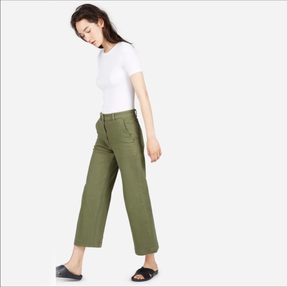 Everlane Green Straight Leg Crop Jeans 16 - Picture 8 of 8